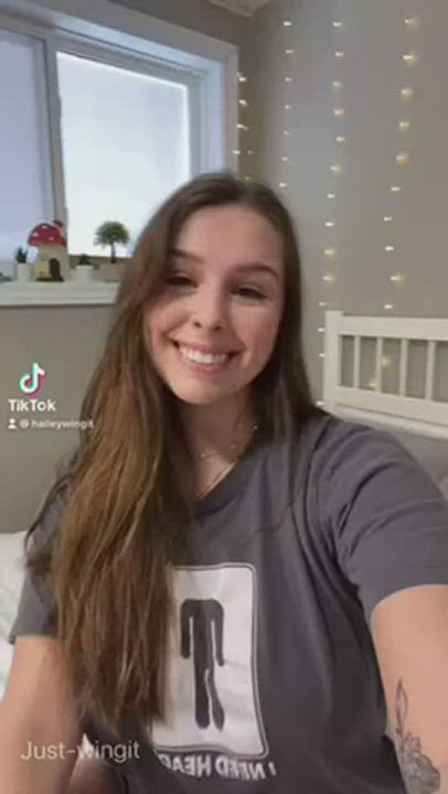 Amateur Busty TikTok Undressing gif