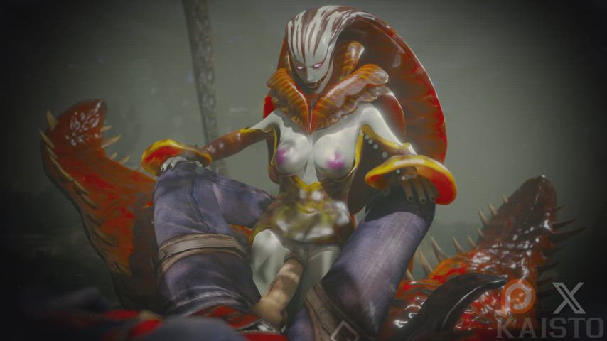 3d 4k 60fps animation big tits monster girl rule34 sex gif