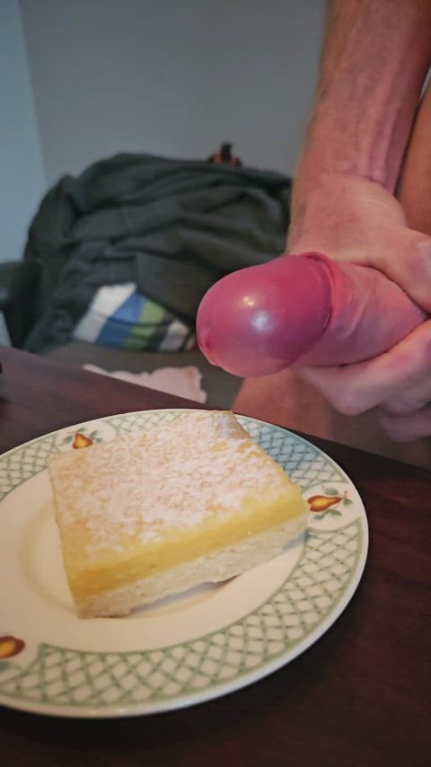 close up cumshot food fetish slow motion gif