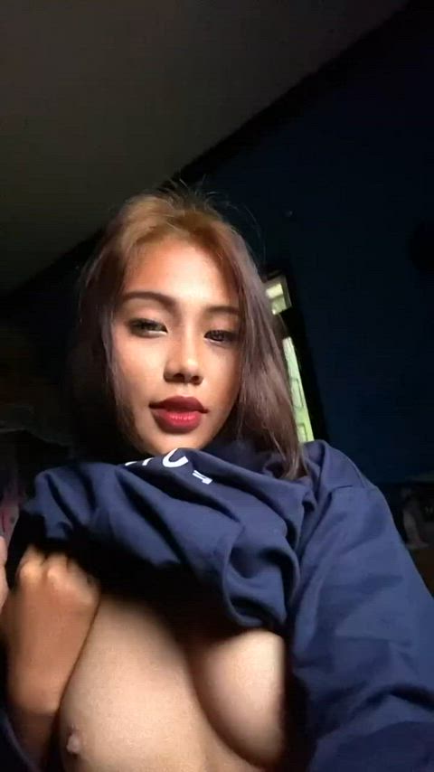 asian small tits tease teasing thai tits gif