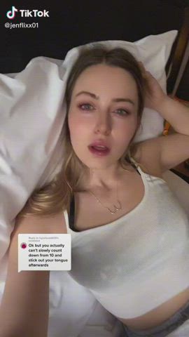 Eye Contact JOI TikTok Tongue Fetish gif