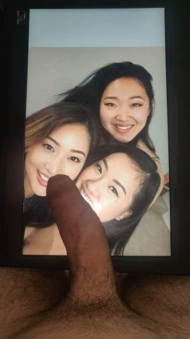 A trio of Asian babes that really needed a big cock