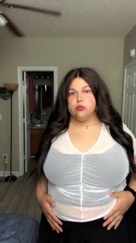 bbw big tits cute latina gif