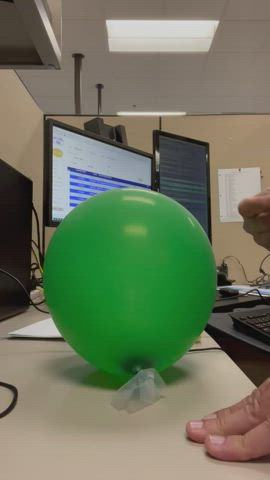 A redditor dared me to cum on one of my birthday balloons at my desk.