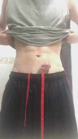 18 years old bwc big dick cock fitness jerk off masturbating strip massive-cock gif