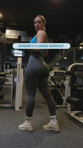 australian blonde bubble butt fitness gym leggings pawg workout gif