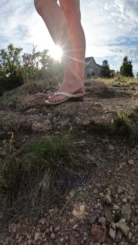 BareFootMilf Feet Fetish Foot Foot Fetish Foot Worship MILF Outdoor Public Wifey