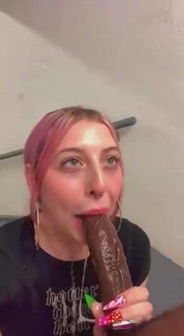 Blowjob Deepthroat Pink gif