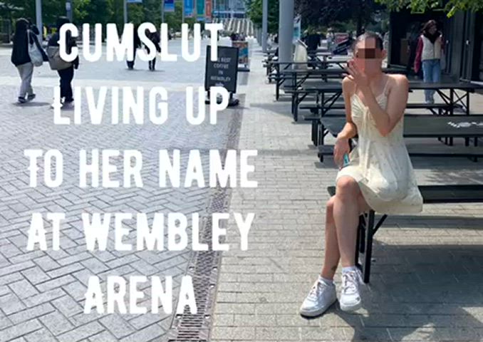 Making her cum in front of the Wembley Arena arch
