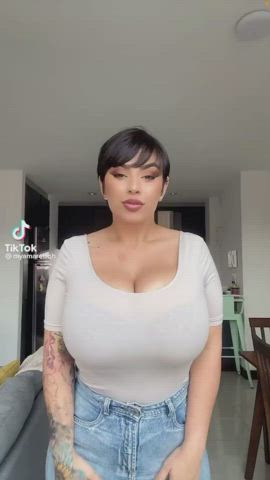 Busty Huge Tits Jiggling gif