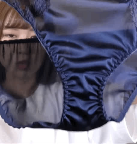 asian blue girlfriend panties see through clothing silk gif