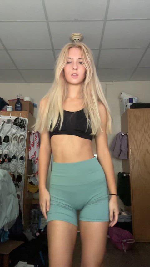 big ass blonde dorm spandex tiktok real-girls-on-tiktok gif