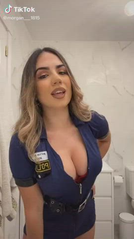 amateur big tits cleavage homemade police tiktok gif