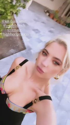 ashley benson cleavage natural tits gif