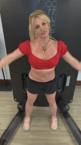 Britney Spears Spandex Workout gif