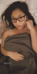 Asian Big Tits Glasses Undressing gif