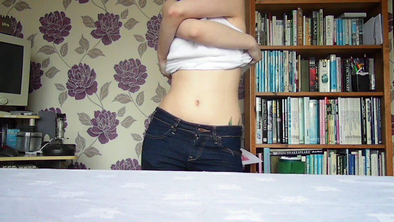 Striptease Teen Topless gif