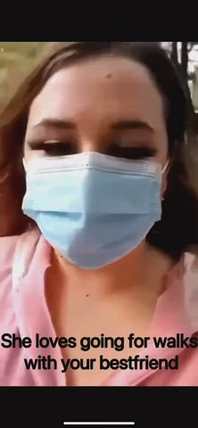 wearing mask with cum in her mouth and condom on her face (NEED NAME/sauce)