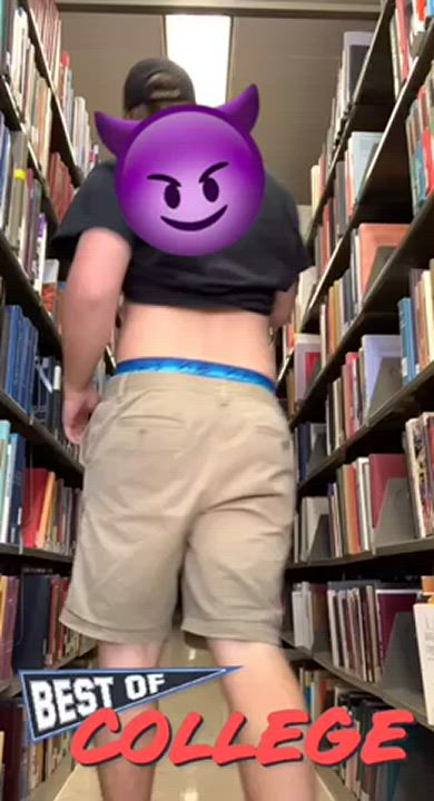 Got a bit horny I’m the library the other day