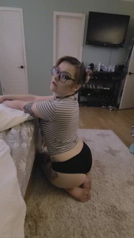 ass booty white girl gif