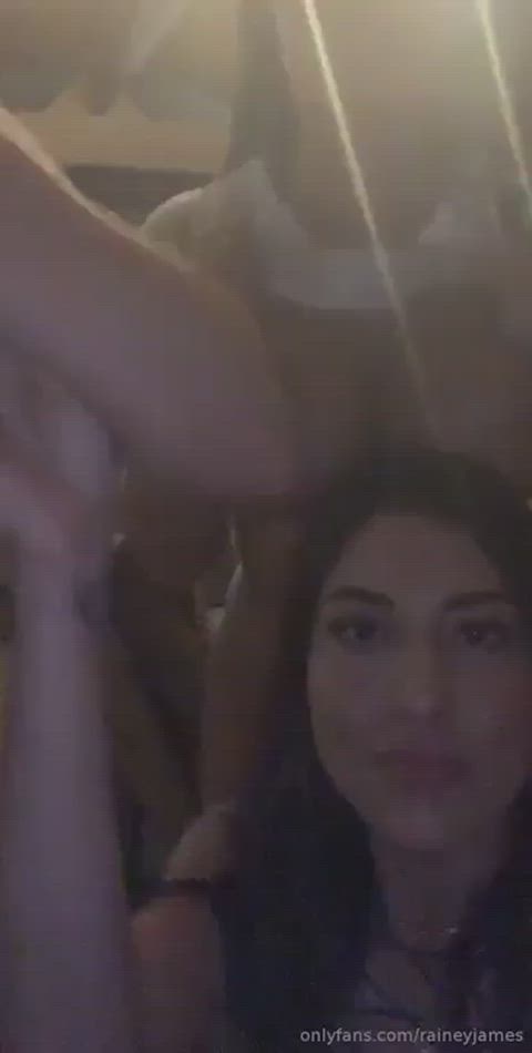 big tits flashing onlyfans party gif