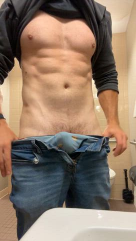 bathroom cock exhibitionism exhibitionist voyeur work gif