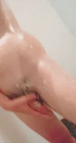 cock shower uncut gif