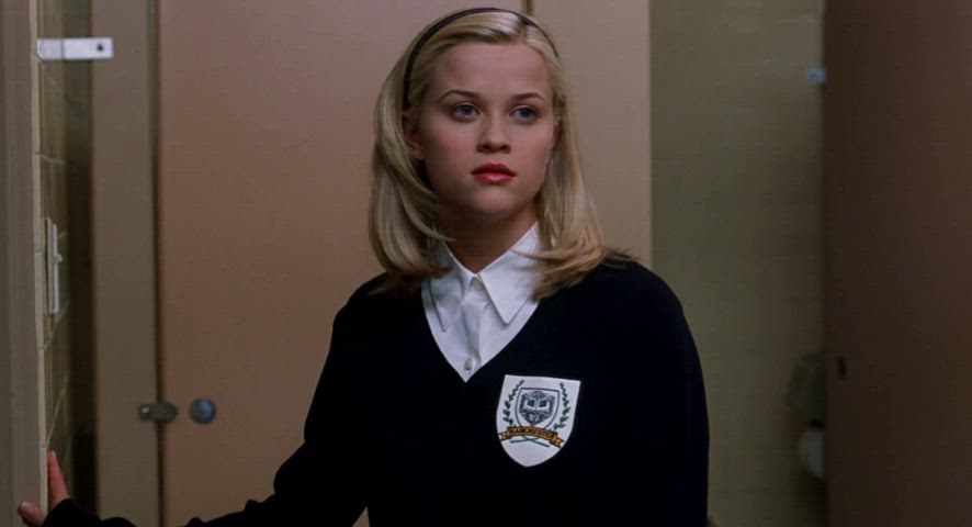 celebrity female reese witherspoon schoolgirl gif