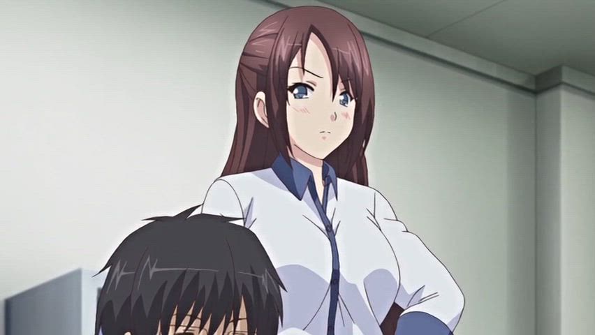 anime cheating ecchi office gif