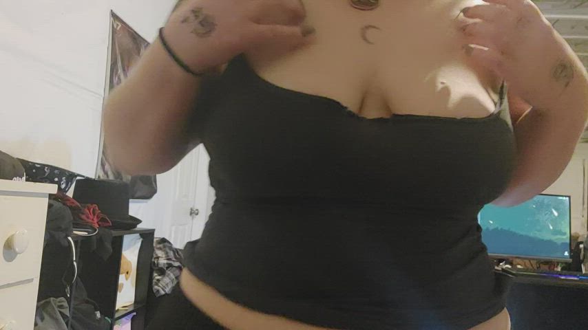 Goth Tiny Waist Titty Drop gif