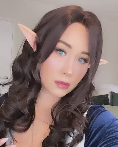 cute elf gamer girl gif