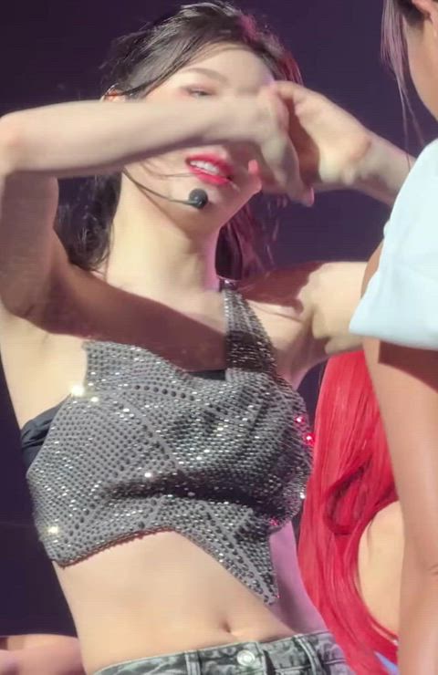 abs armpit armpits asian boobs brunette dancing korean natural tits kpop gif