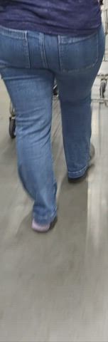 Ass Jeans Public Wife gif