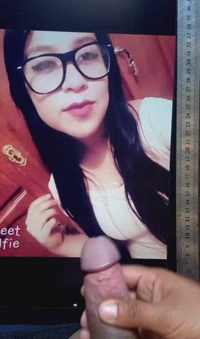amateur cock cumshot cute facial girlfriend girls glasses hardcore gif