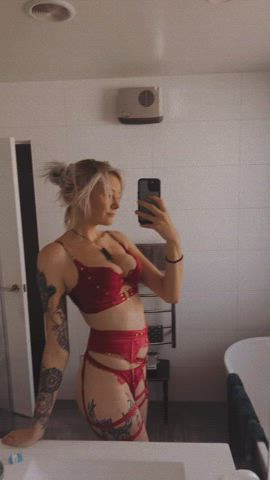 blonde lingerie petite gif