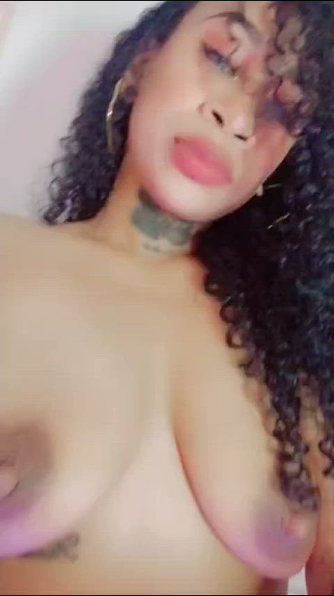 ebony latina natural tits seduction sensual sex tits titty drop gif