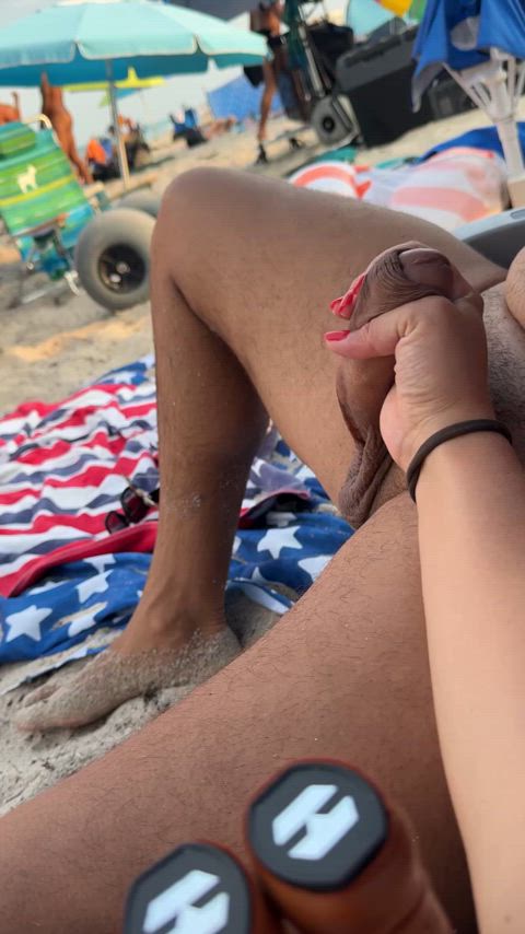 amateur exhibitionist handjob hotwife latino nudist onlyfans public thick cock uncircumcised