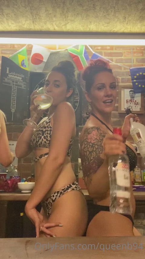 Bikini Babes enjoying their drink