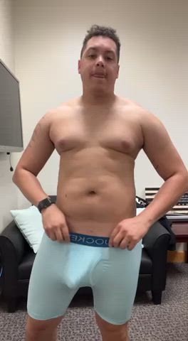 Do these teal briefs make my cock look big