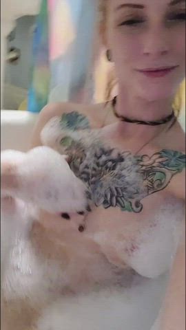 Boobs Redhead Soapy gif