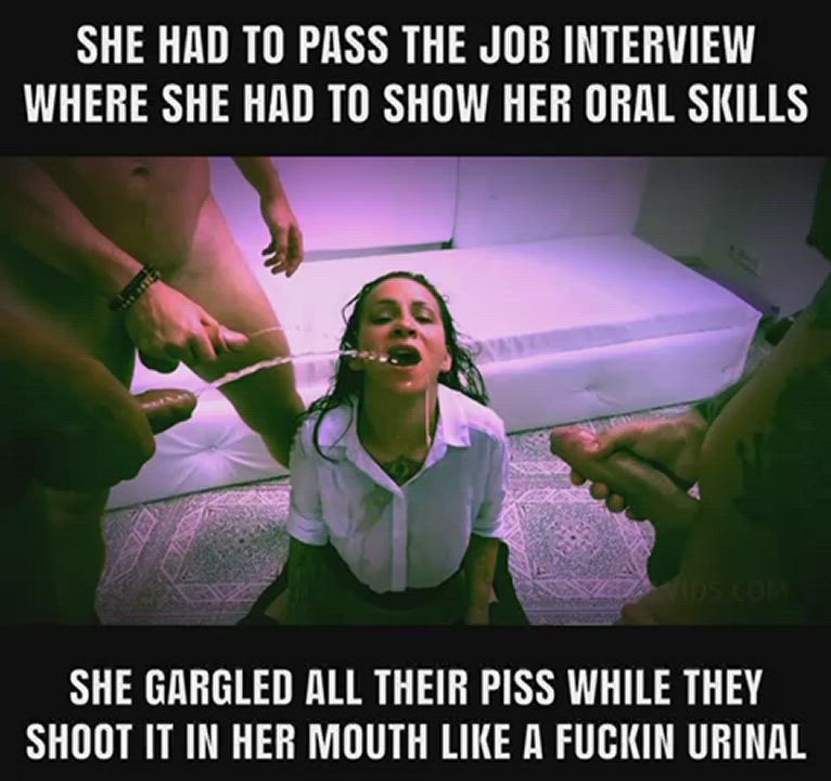 She had to pass the job interview.