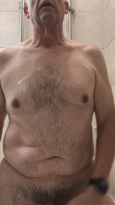 bisexual body gay grandpa little dick nipple play shower sissy gif