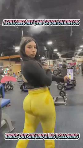 big ass blowjob cute deepthroat gym gif