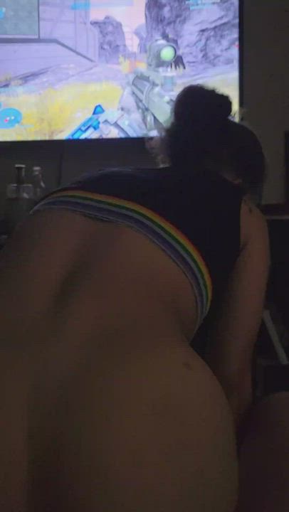 BWC Big Ass Big Dick Couple Cowgirl Houston Latina gif