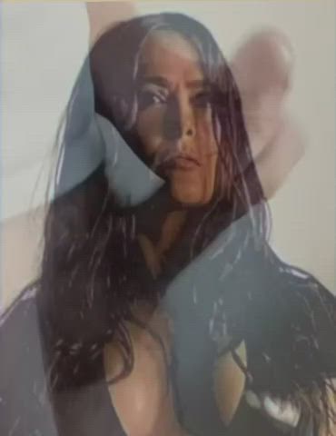 Brunette Celebrity Salma Hayek Tribute gif