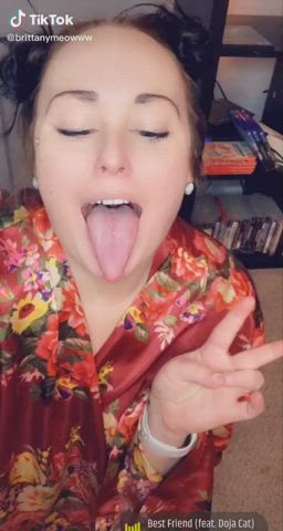 Ahegao TikTok Tongue Fetish gif