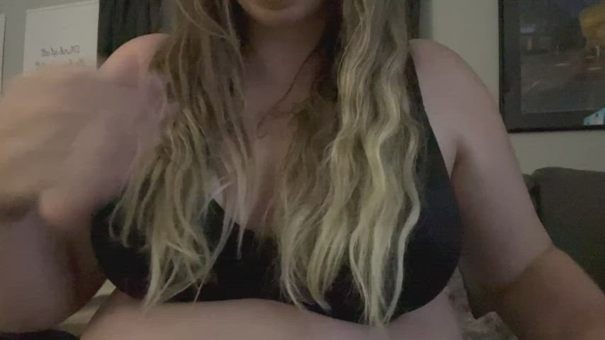 big tits blonde boobs bra tits gif