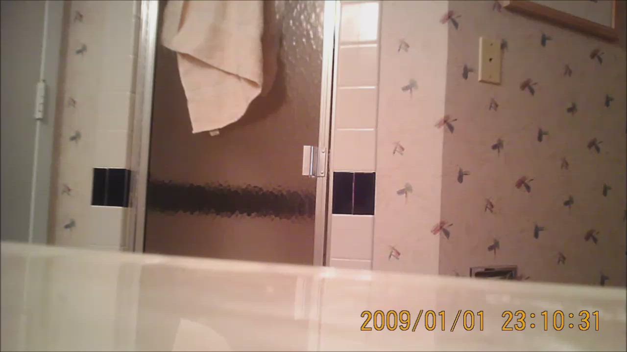 Hidden Cam Shower Voyeur gif