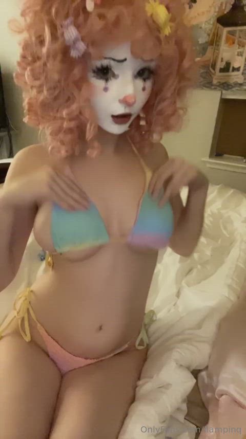 ass clown girl tits gif