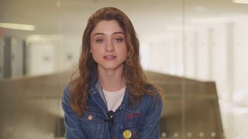 brunette celebrity natalia dyer gif